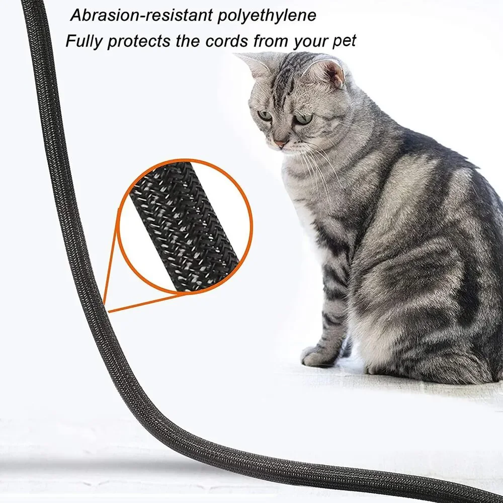 - 1/4 Inch Braided Cable Management Sleeve - Wire Loom For